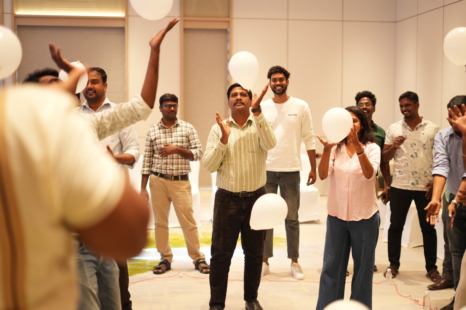Avana team taking part in a team activity